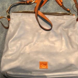 Authentic Dooney & Bourke Large Baby Blue Leather
